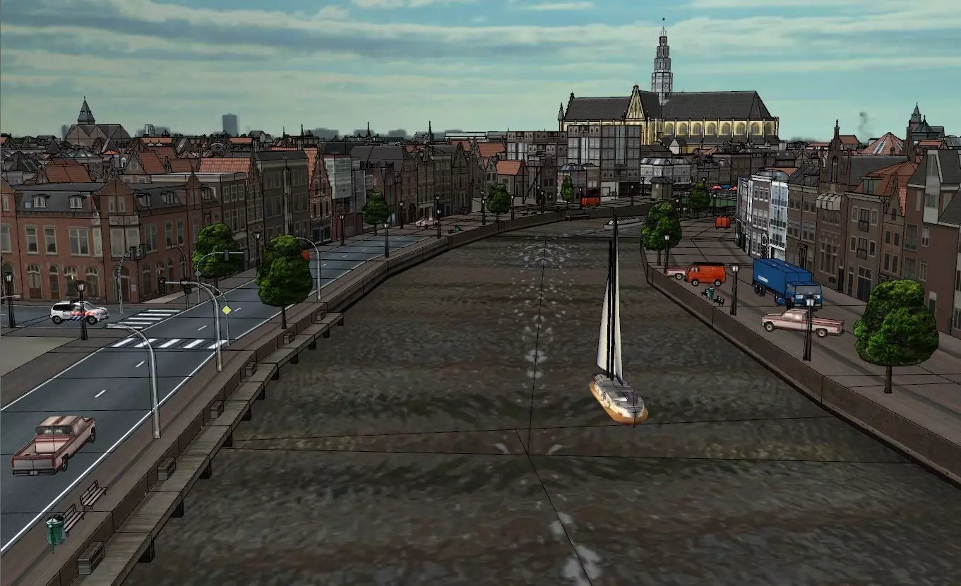 Haarlem City Netherlands  Historic European Cityscape 3D model_12