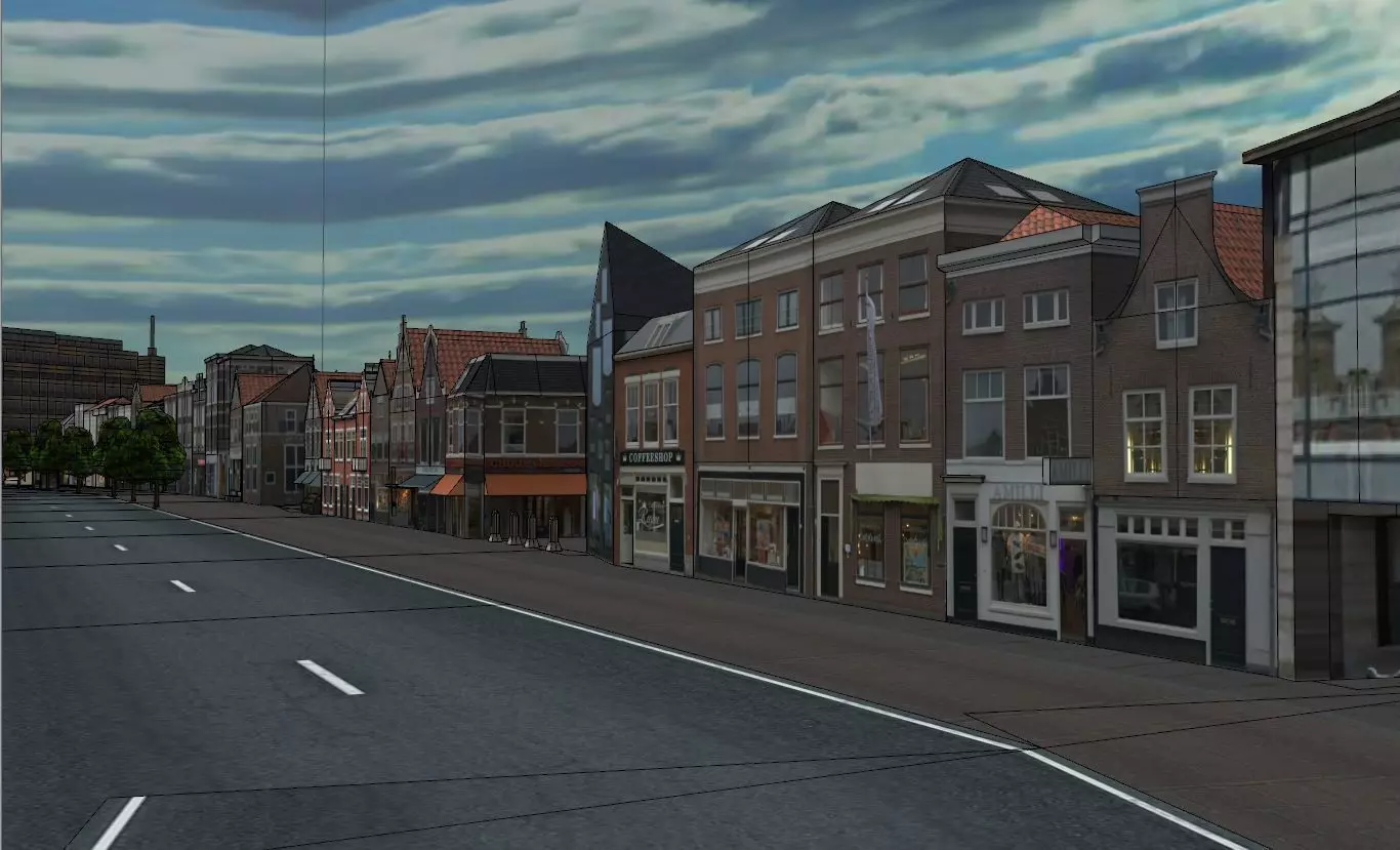 Haarlem City Netherlands  Historic European Cityscape 3D model_18