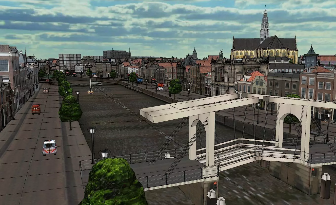 Haarlem City Netherlands  Historic European Cityscape 3D model_13