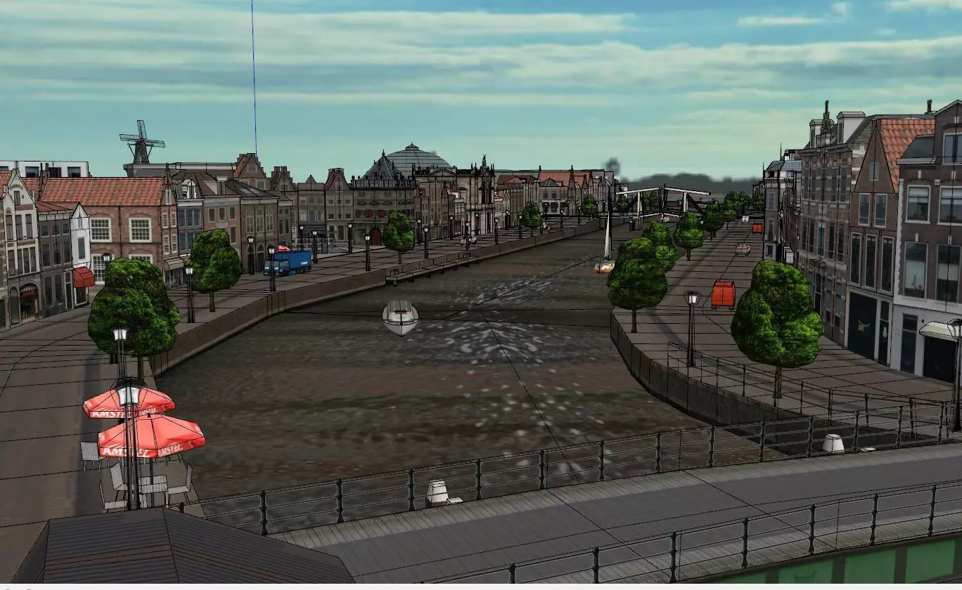 Haarlem City Netherlands  Historic European Cityscape 3D model_14
