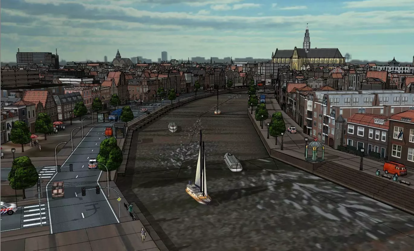 Haarlem City Netherlands  Historic European Cityscape 3D model_32