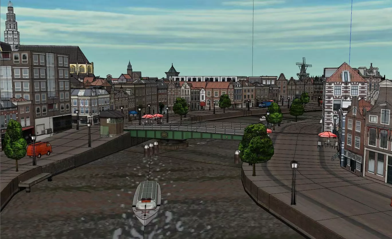 Haarlem City Netherlands  Historic European Cityscape 3D model_10