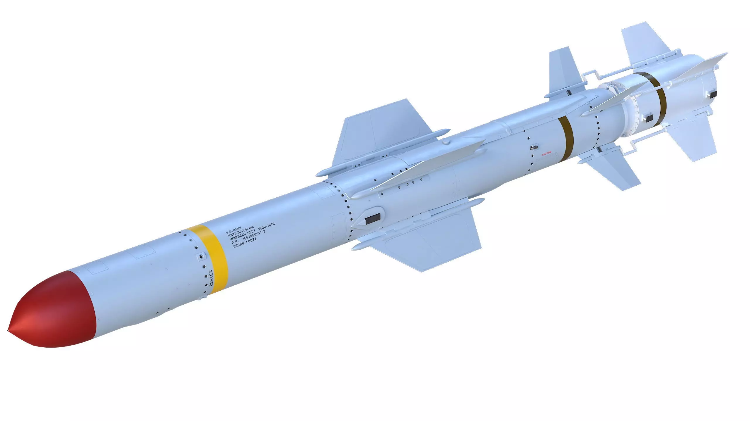 Harpoon AGM 84S Missile 3D model_2