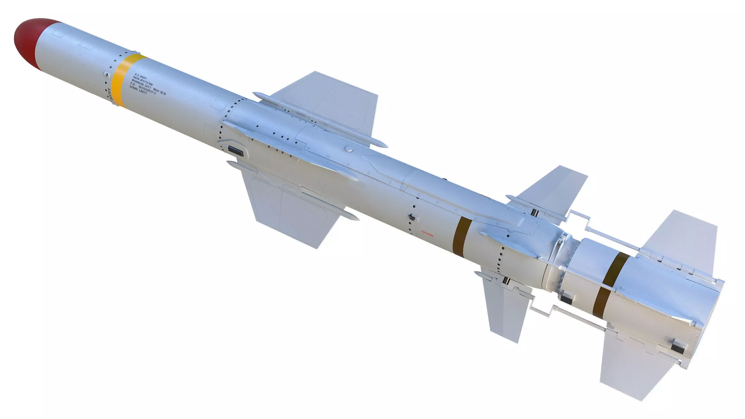 Harpoon AGM 84S Missile 3D model_15