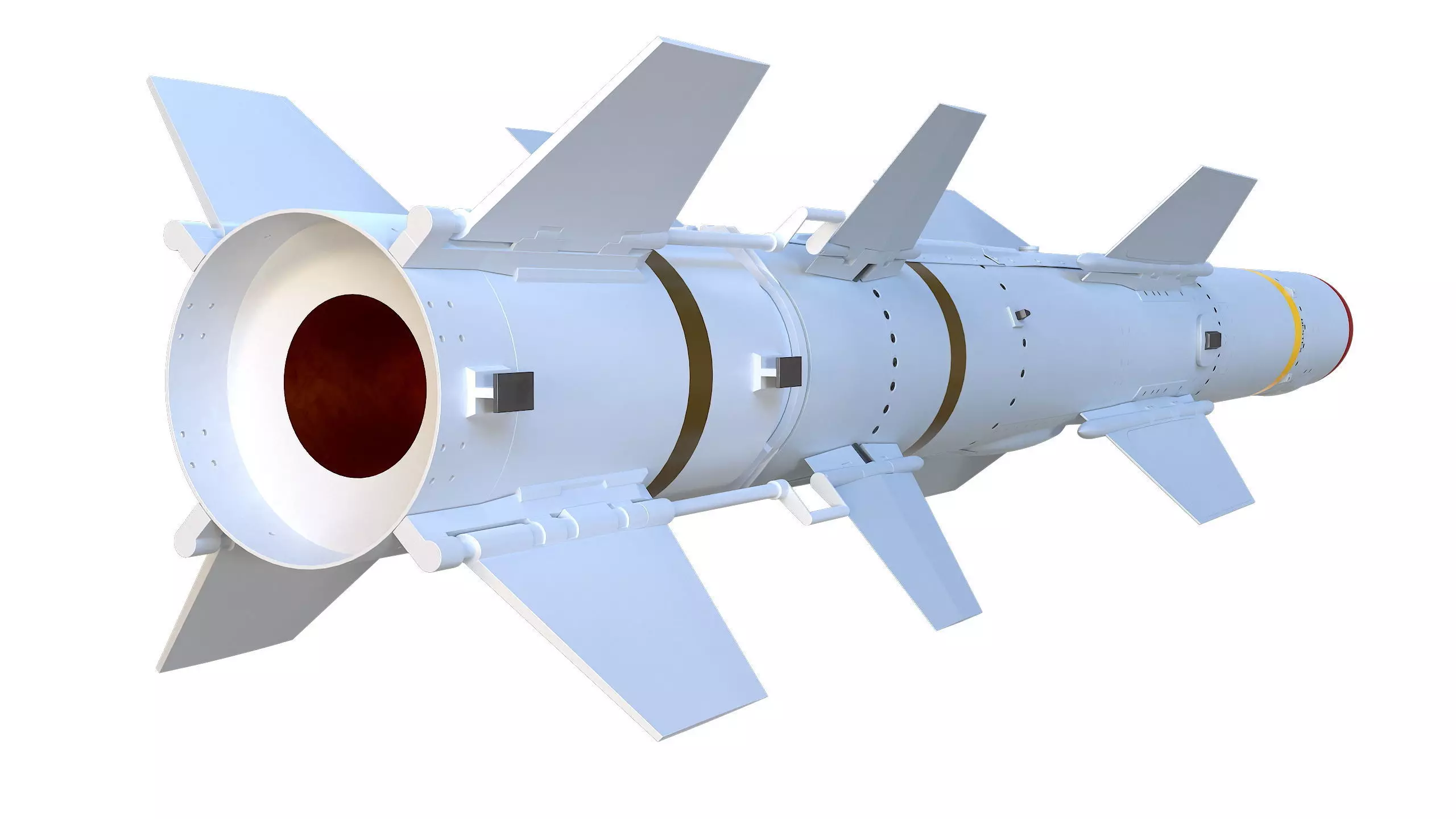 Harpoon AGM 84S Missile 3D model_9