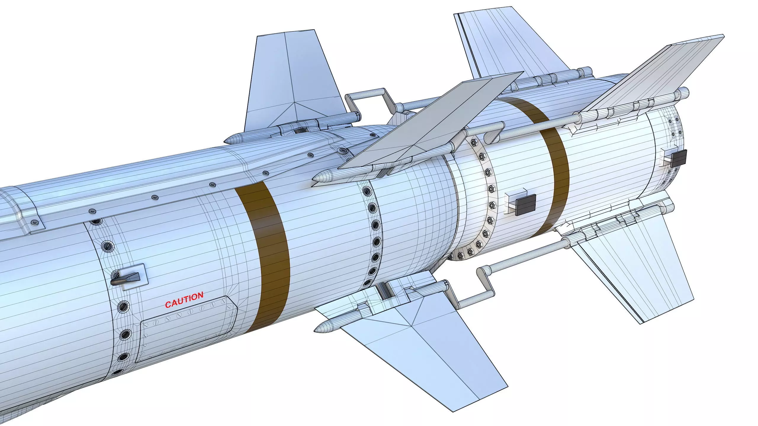 Harpoon AGM 84S Missile 3D model_21