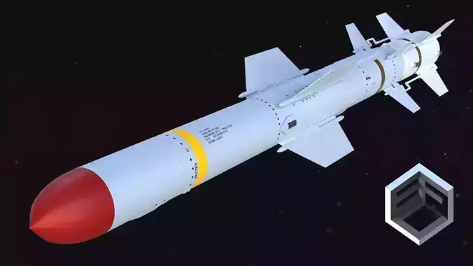 Harpoon  AGM 84S Missile  3D model