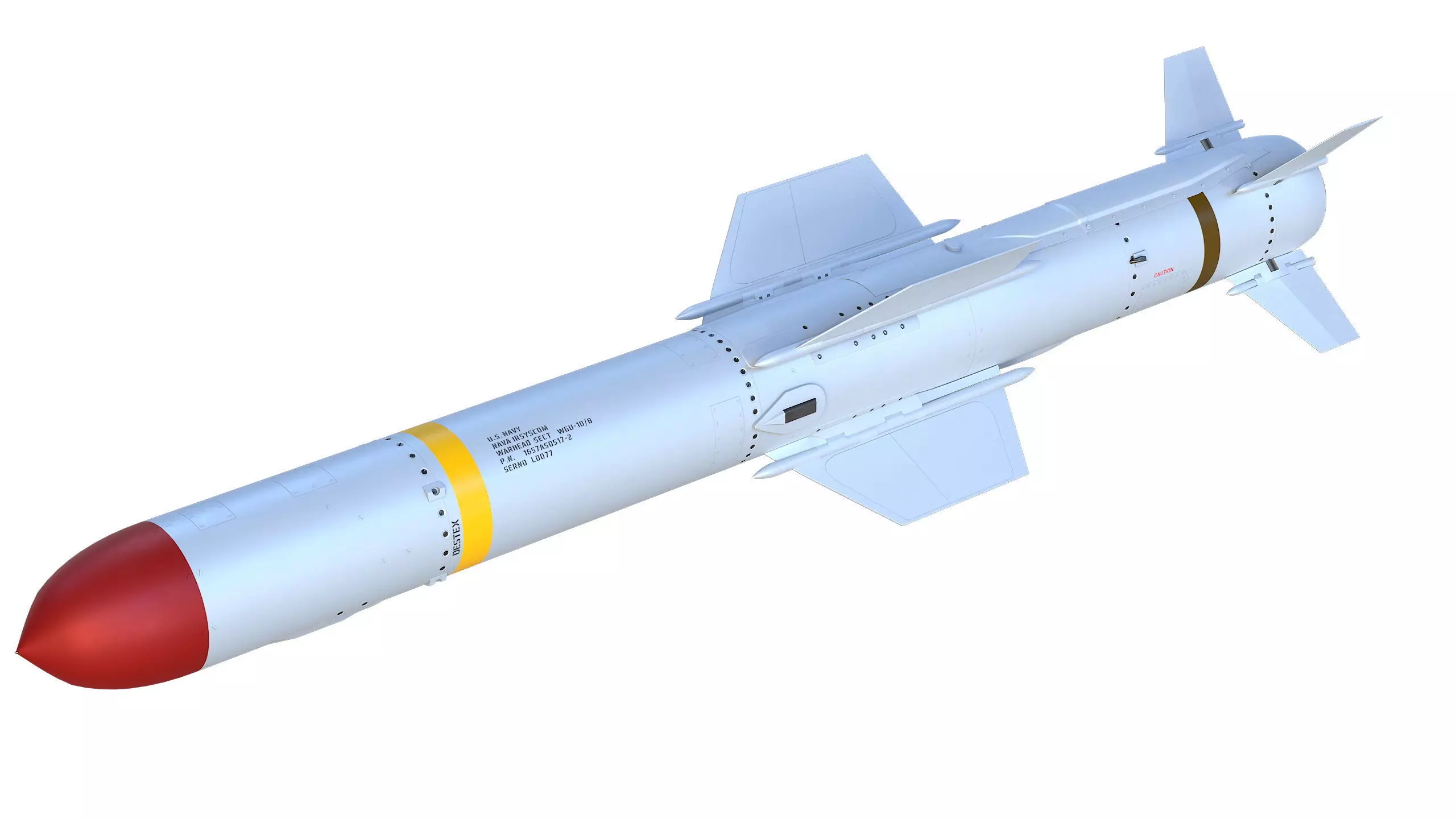Harpoon AGM 84S Missile 3D model_6