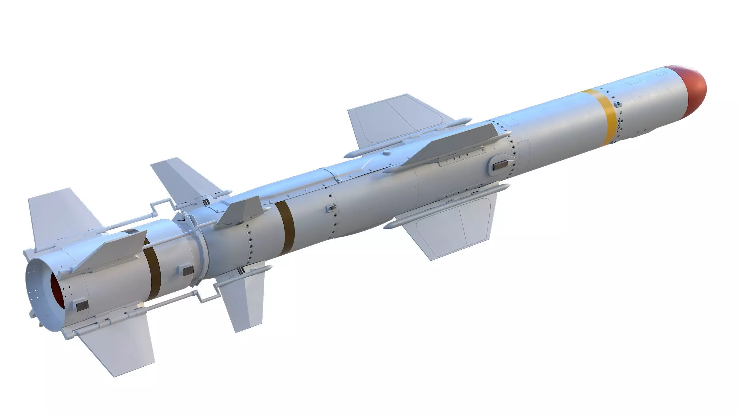 Harpoon AGM 84S Missile 3D model_3