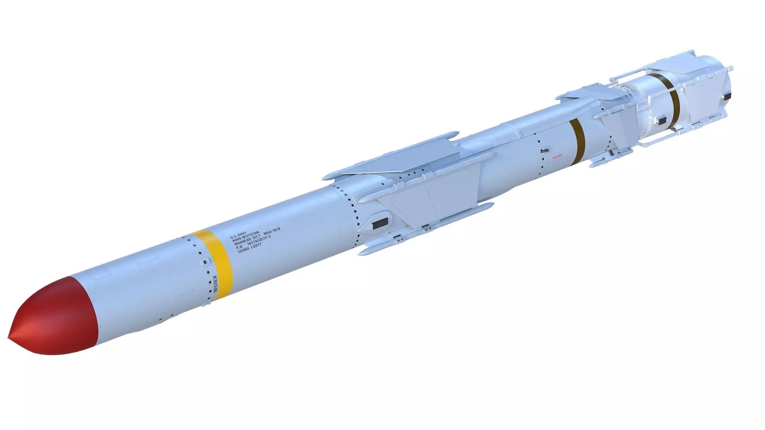 Harpoon AGM 84S Missile 3D model_4