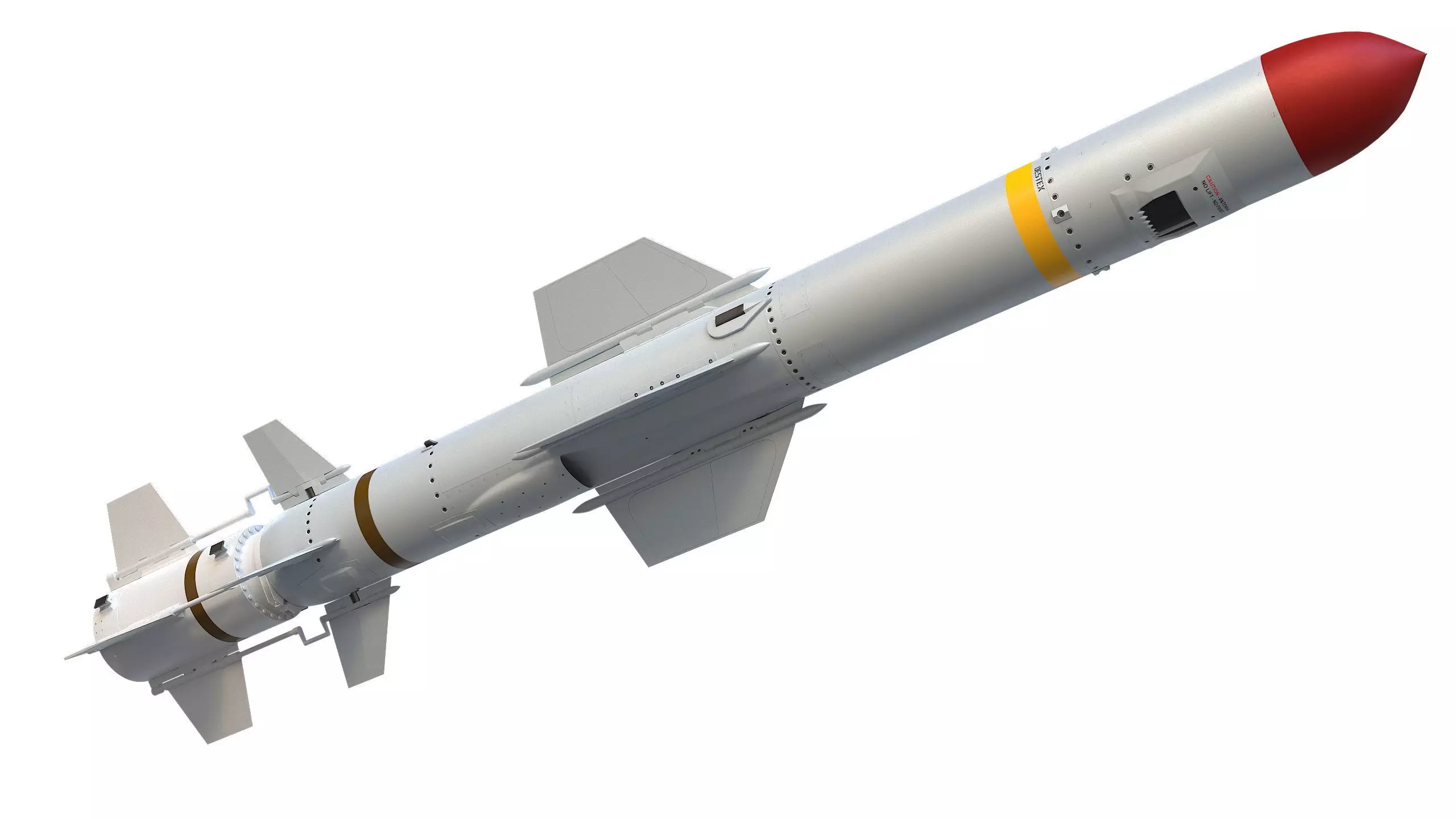 Harpoon AGM 84S Missile 3D model_16