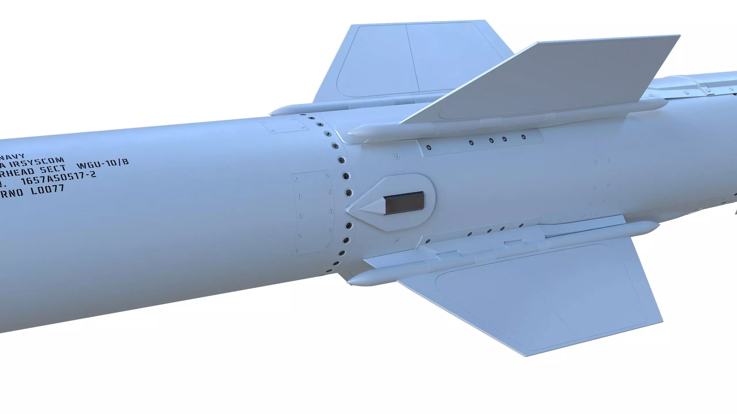 Harpoon AGM 84S Missile 3D model_12