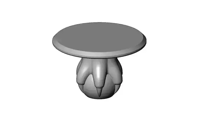 6 carved claw bead ends round table rest