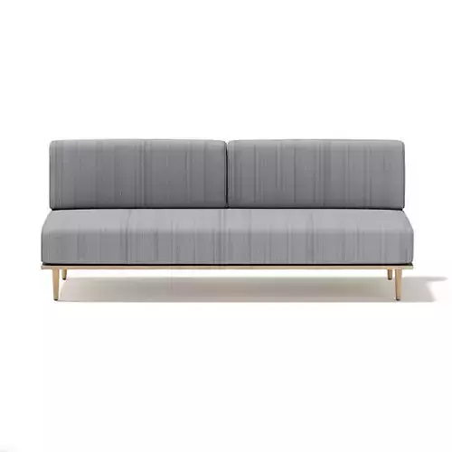 Grey Sofa with Wooden Frame