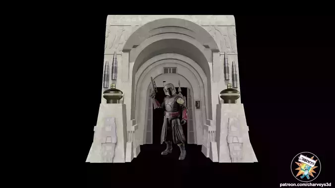  Star Wars BOBF Sanctuary Entrance Diorama for action figures 