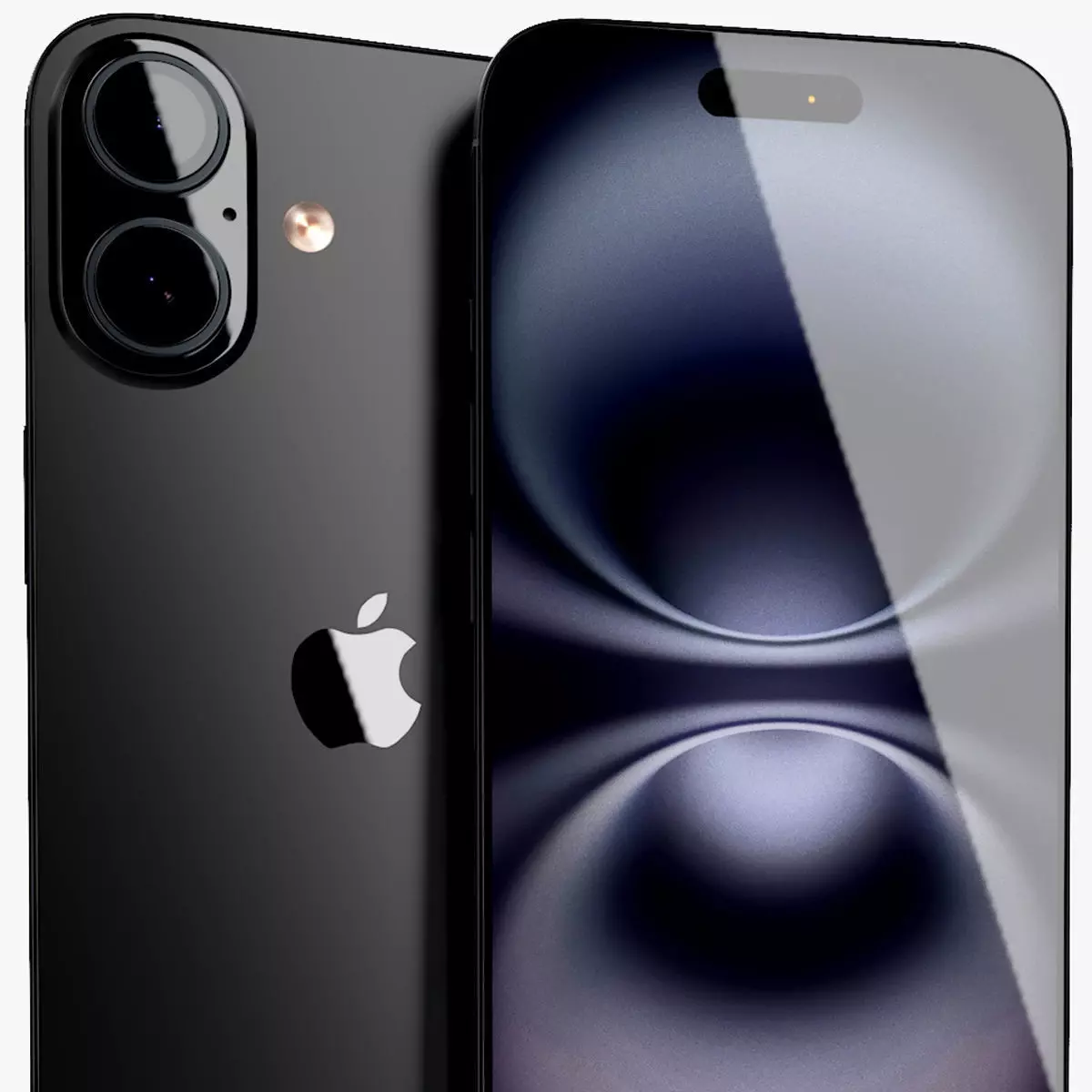 iPhone 16 Black Low-poly 3D model