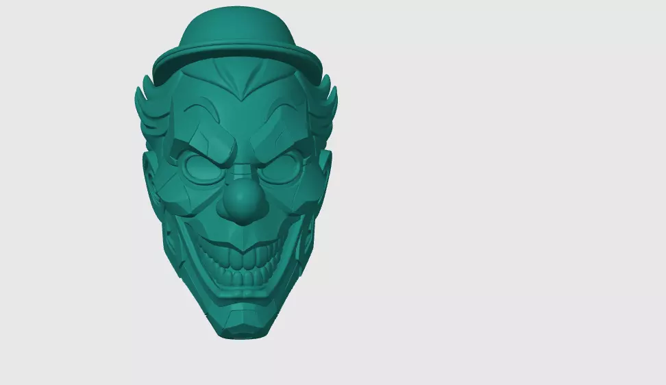 MODERN JOKER HEAD SCULPTURE 3D print model_2