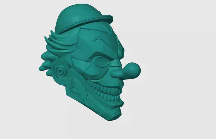 MODERN JOKER HEAD SCULPTURE 3D print model_1