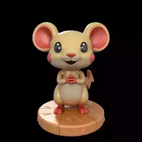 Adorable Electric Mouse Character Figure
