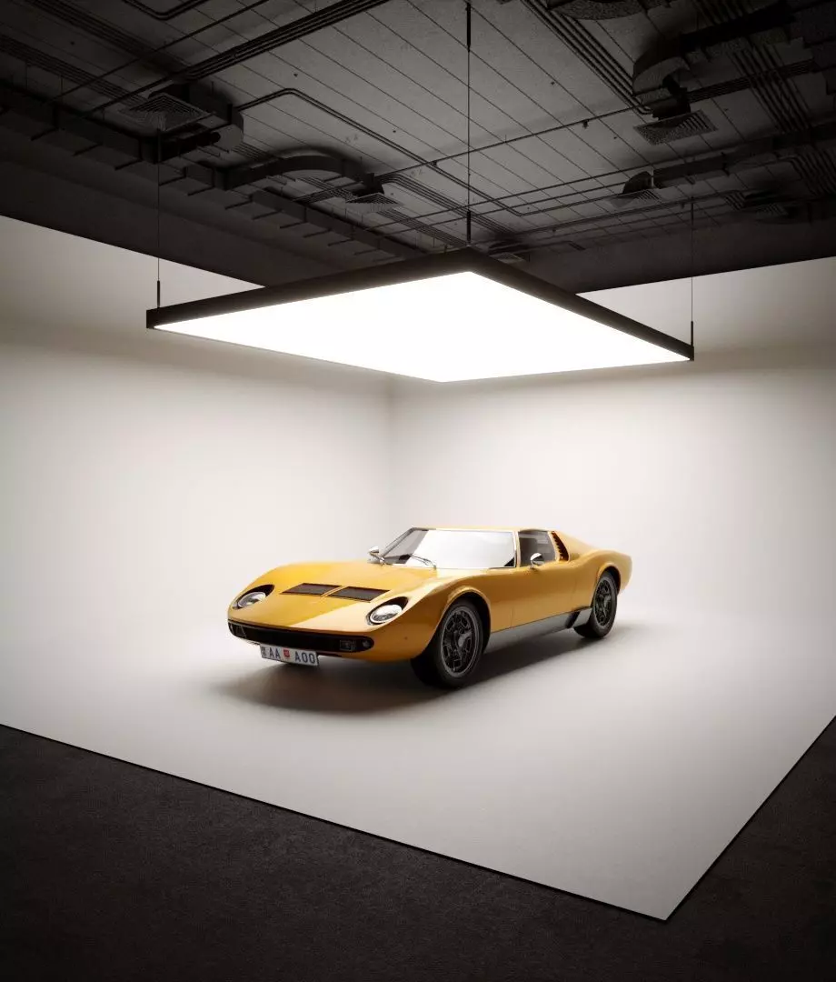 showroom - light wall scene  corona 2019 3D model_0