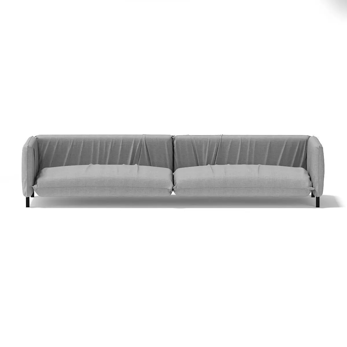 Large Grey Sofa 3D model_0