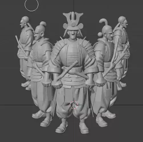 Samurai Warriors 3D Model Pack - Set of 5 Unique Poses