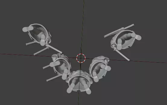 Samurai Warriors 3D Model Pack - Set of 5 Unique Poses Low-poly 3D model_7