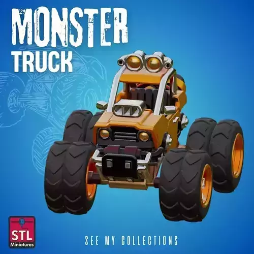 Monster Truck STL Powerful Collectible Model