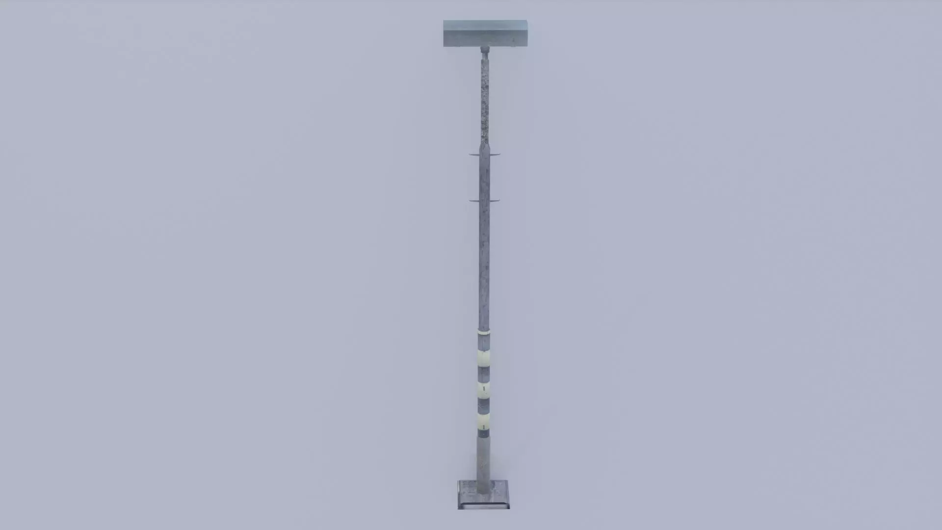 Railway lamp post Low-poly 3D model_1