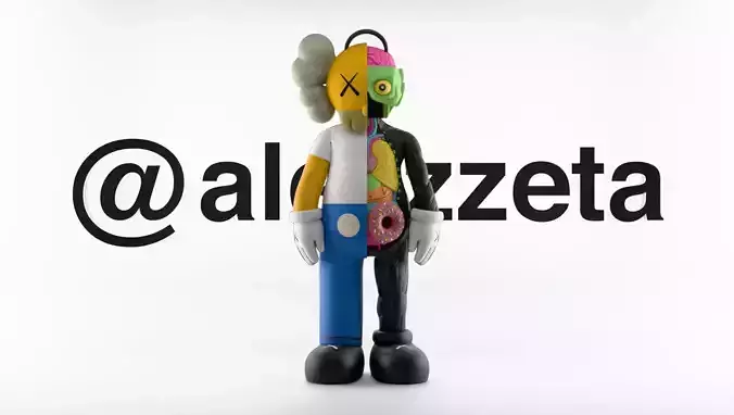 Kaws Homer Simpson Flayed Open Textured