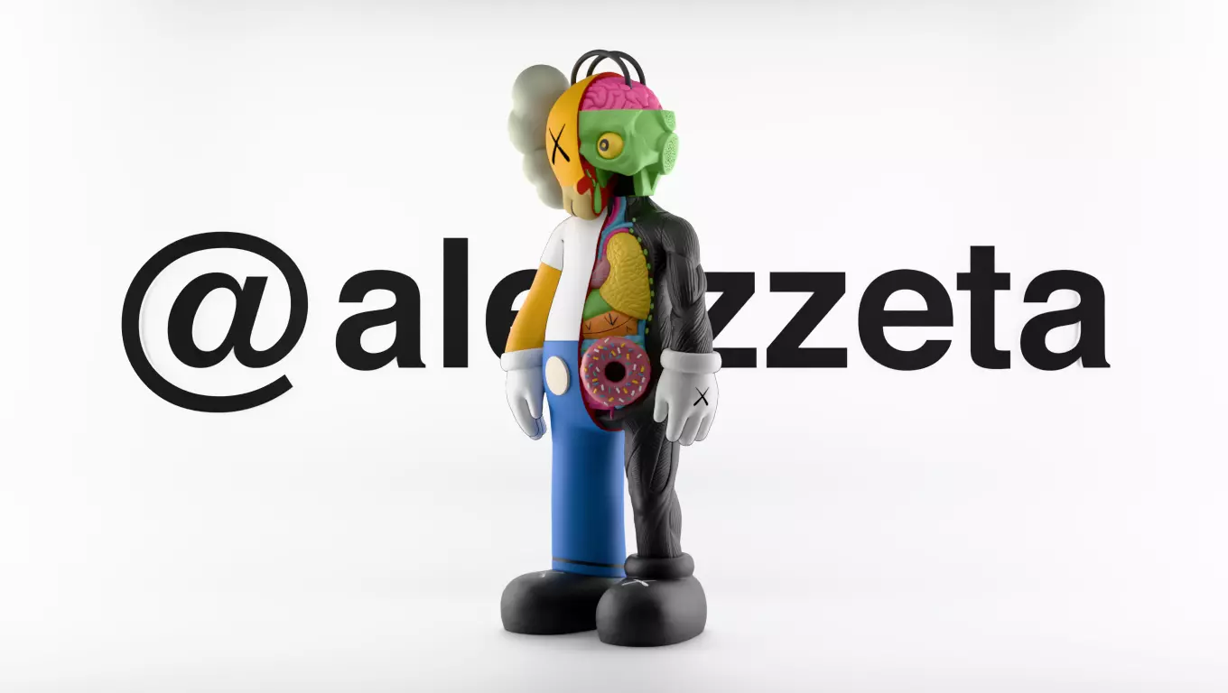Kaws Homer Simpson Flayed Open for Print 3D print model