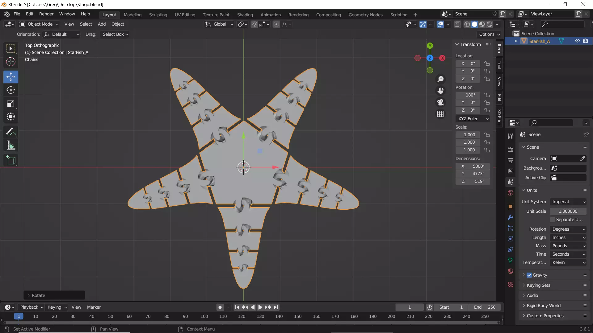 Flexy Starfish 3D print model_9