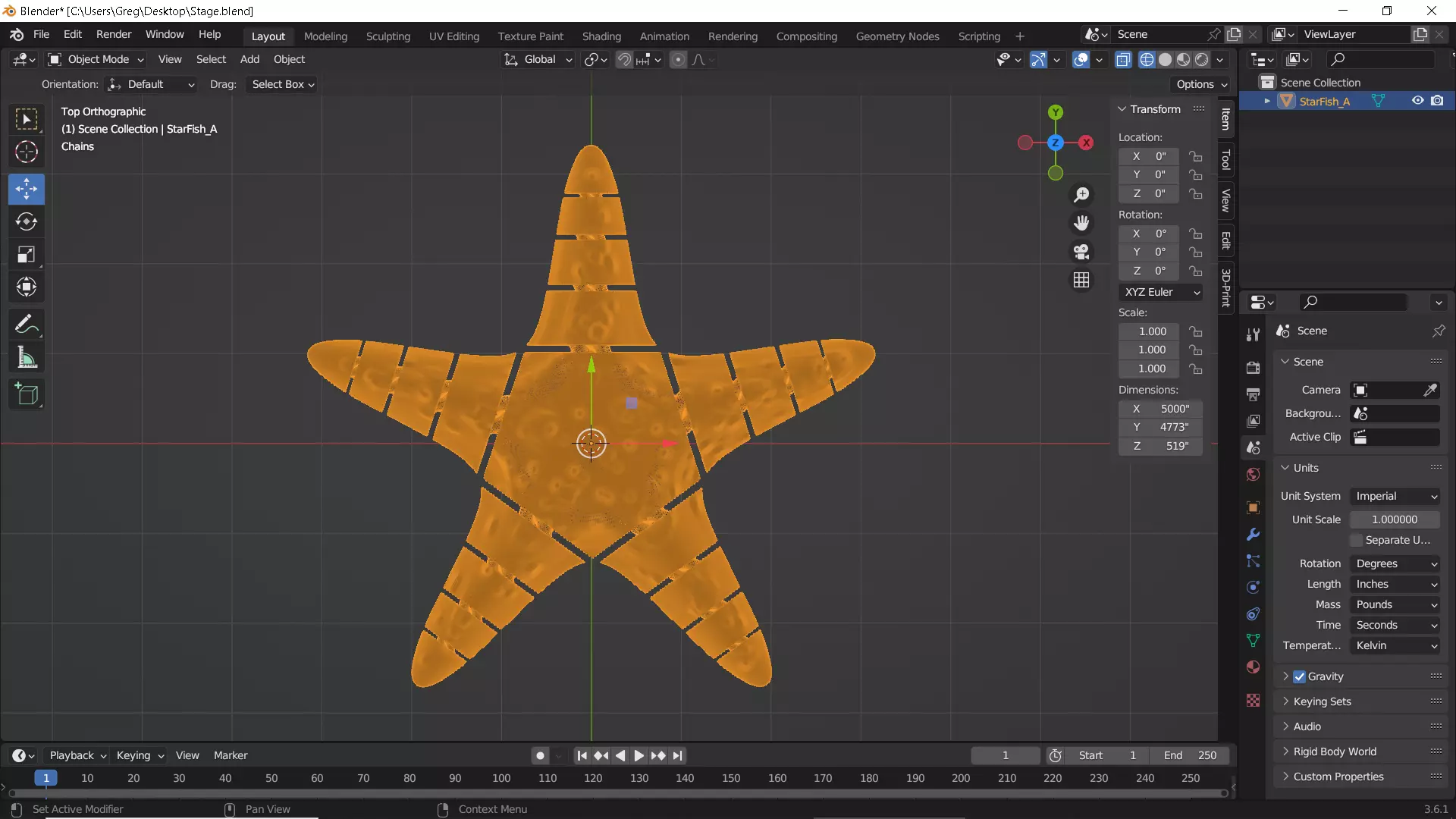 Flexy Starfish 3D print model_13
