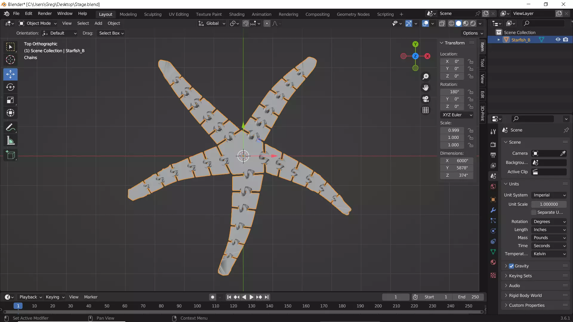 Flexy Starfish 3D print model_15