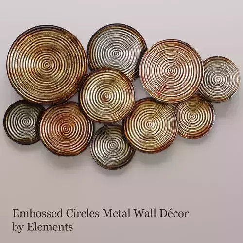 Circles Wall Decor 2 3D model