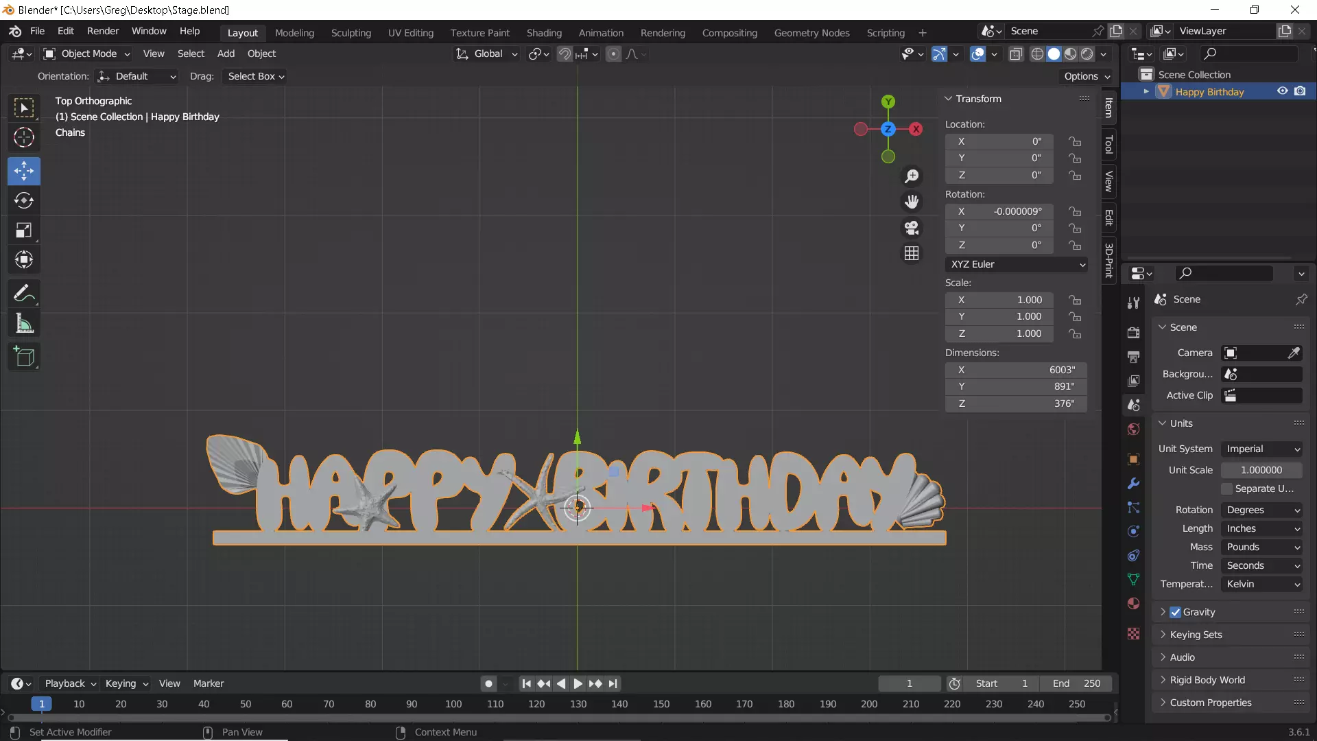 Mermaid Ocean Birthday Party Pack  3D print model_26