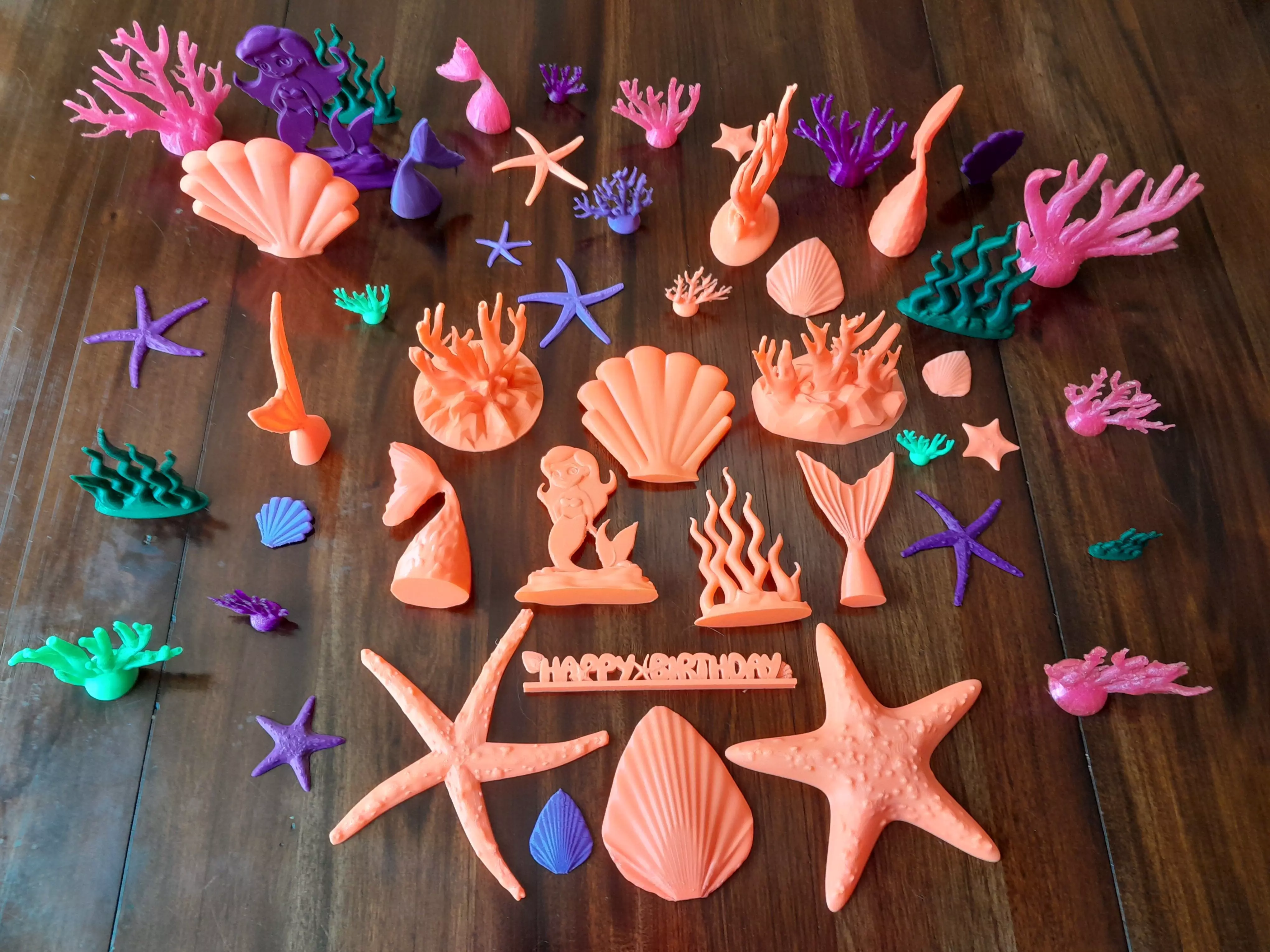 Mermaid Ocean Birthday Party Pack  3D print model_0