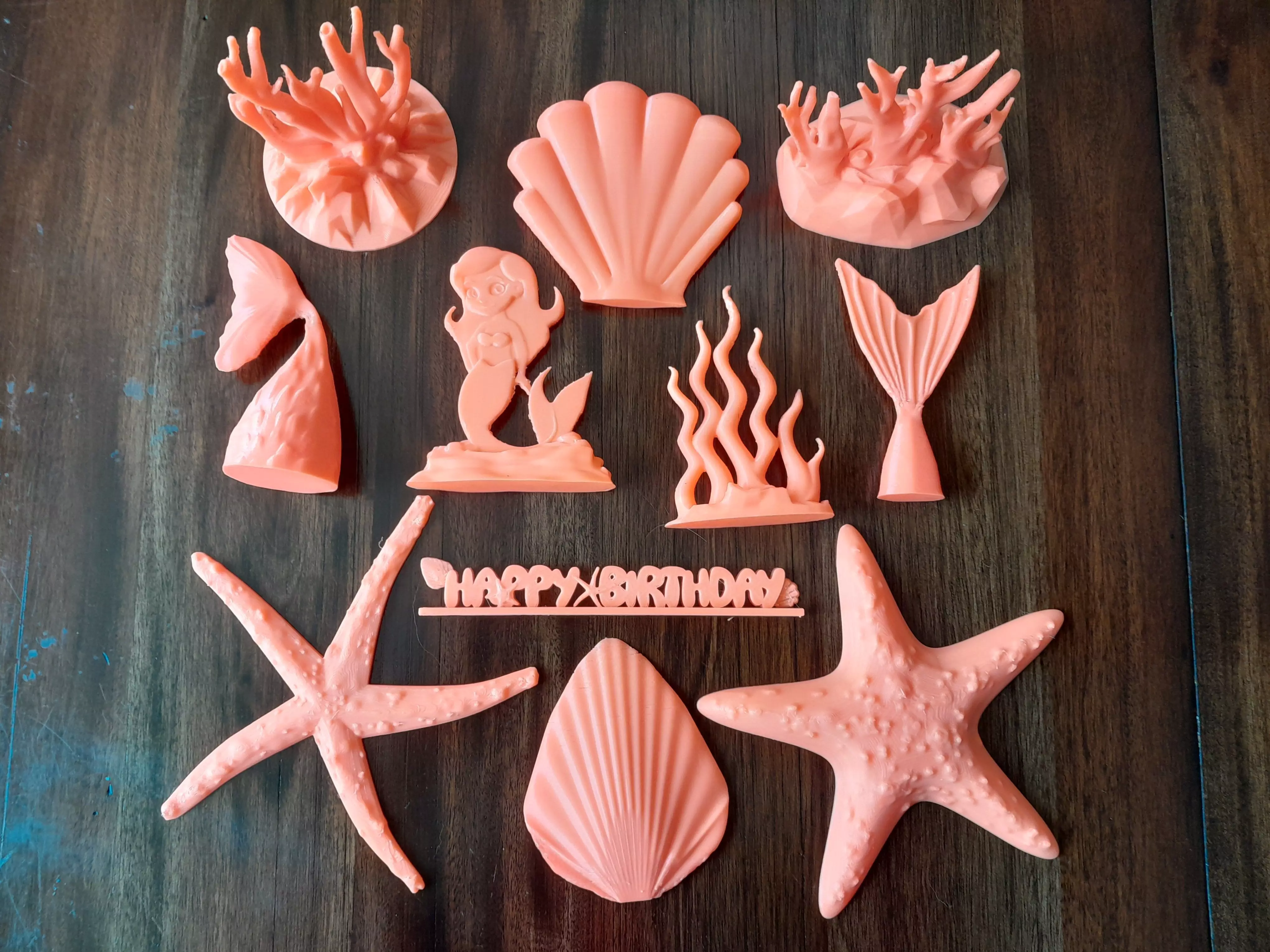 Mermaid Ocean Birthday Party Pack  3D print model_1