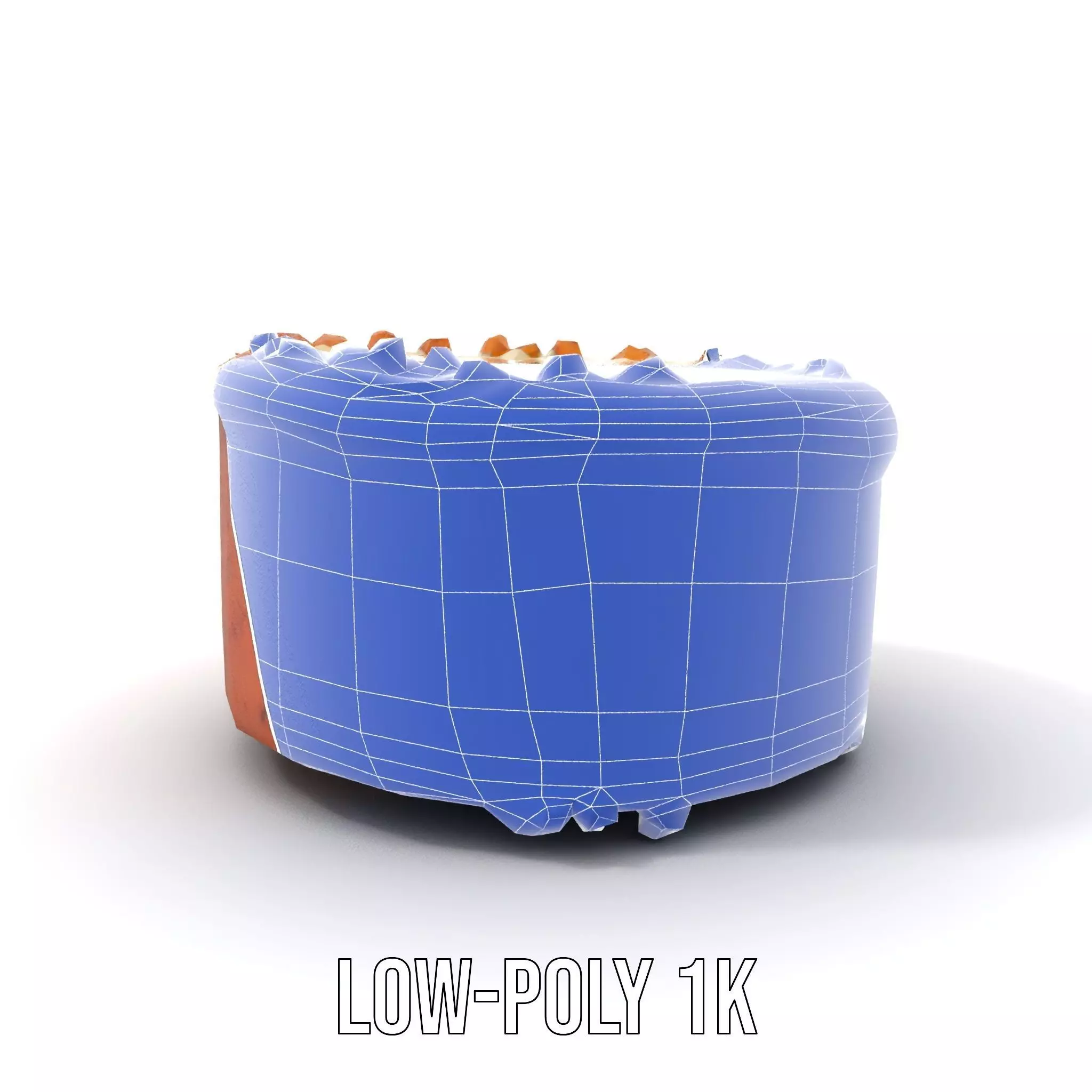 Vanilla Almond Cake model pack Low-poly 3D model_20