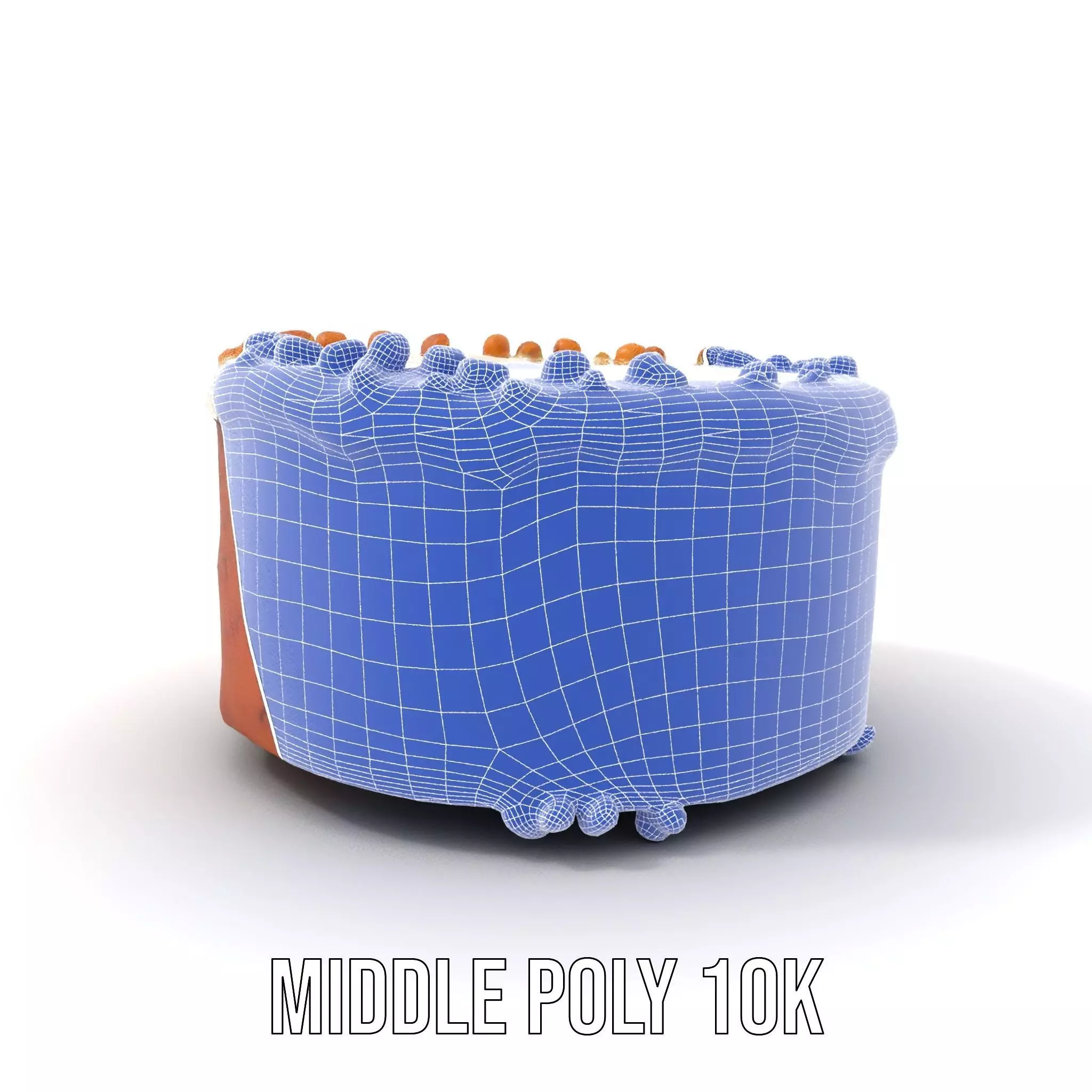 Vanilla Almond Cake model pack Low-poly 3D model_14