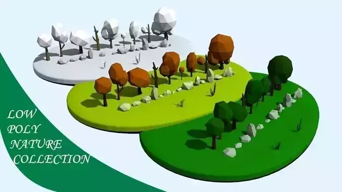 Low poly nature collection FREE Free low-poly 3D model