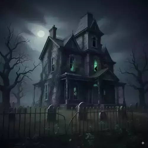 Haunted Gothic Mansion high- poly