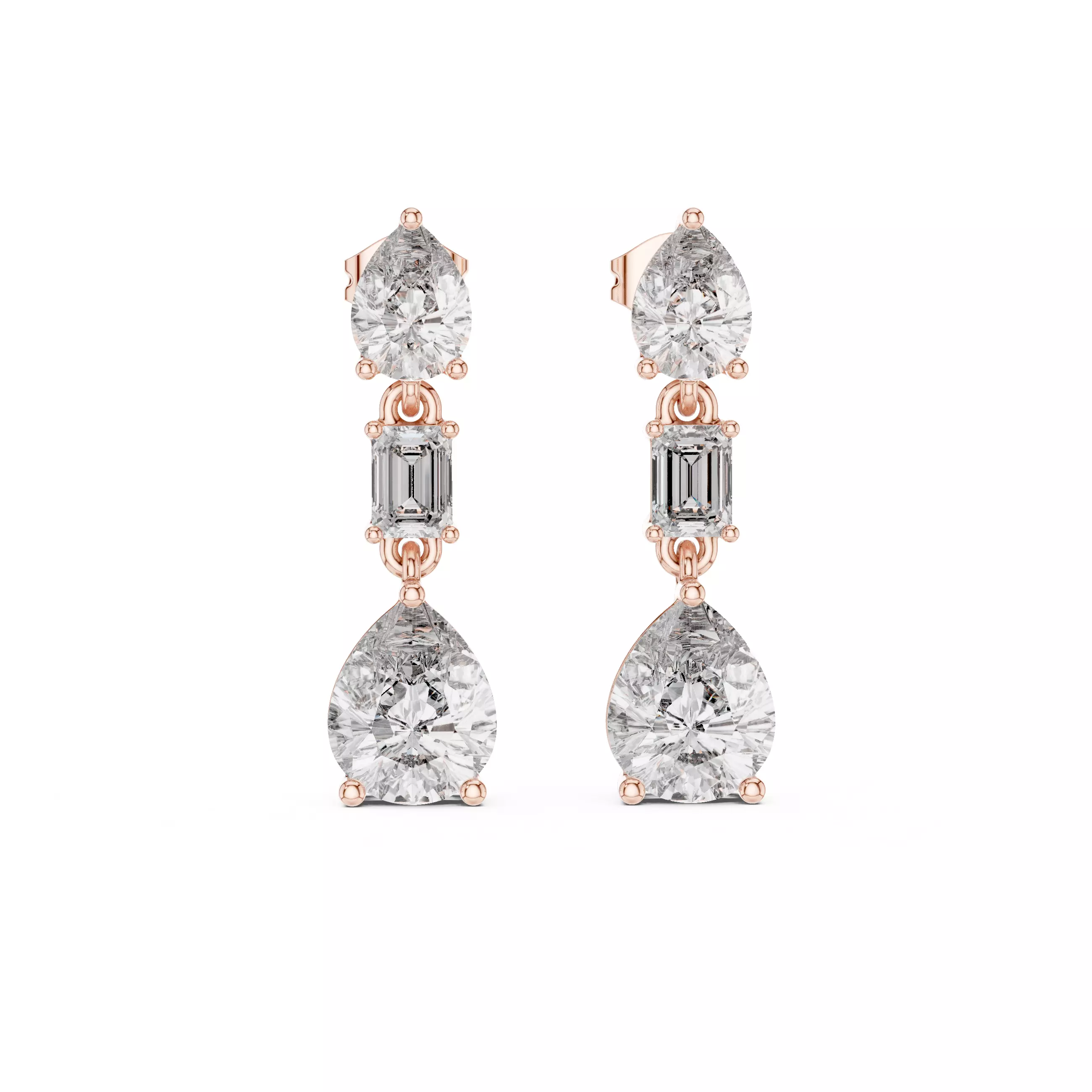 Pear Diamond drops 3dm stl renders 360 Animation Videos 3D print model_0