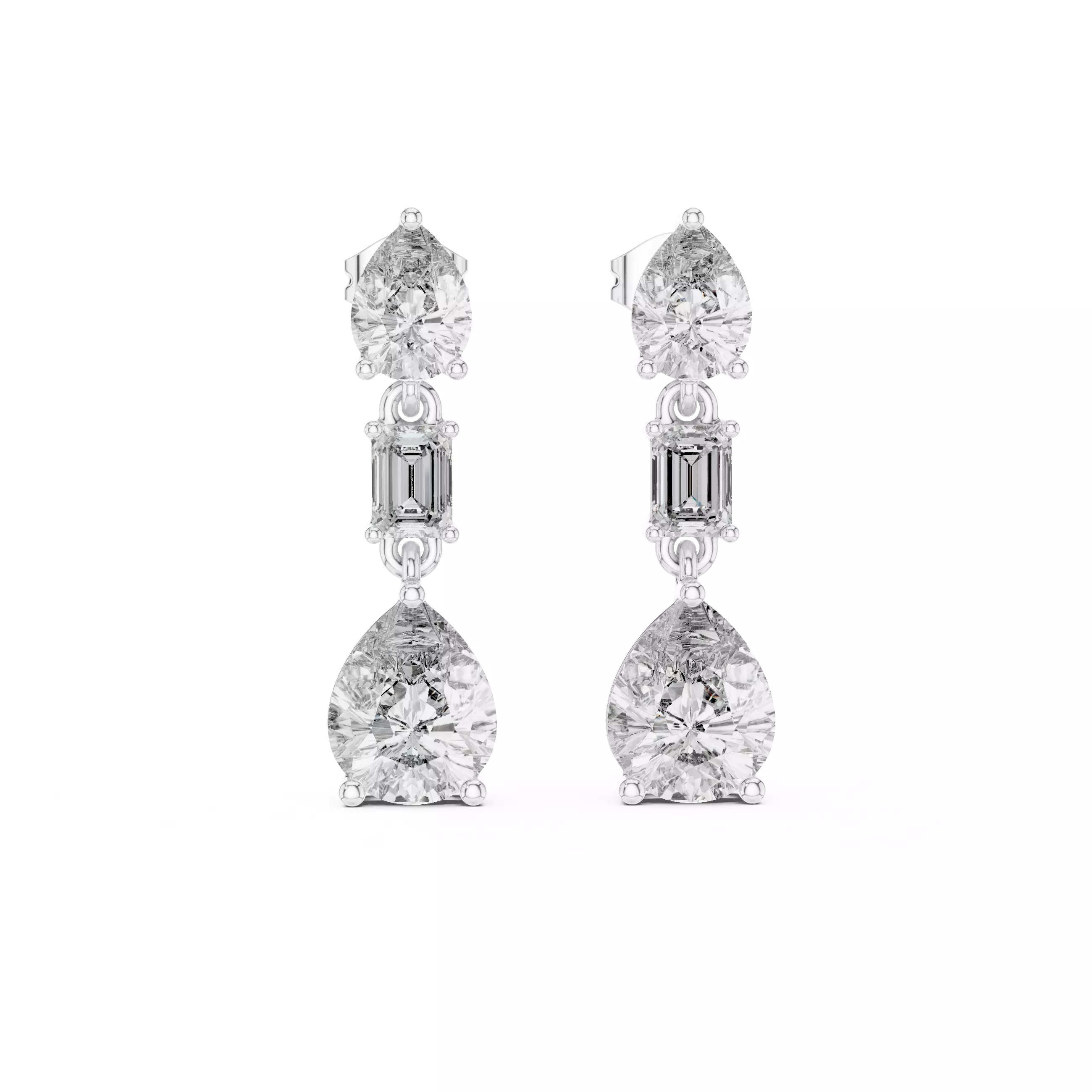 Pear Diamond drops 3dm stl renders 360 Animation Videos 3D print model_5