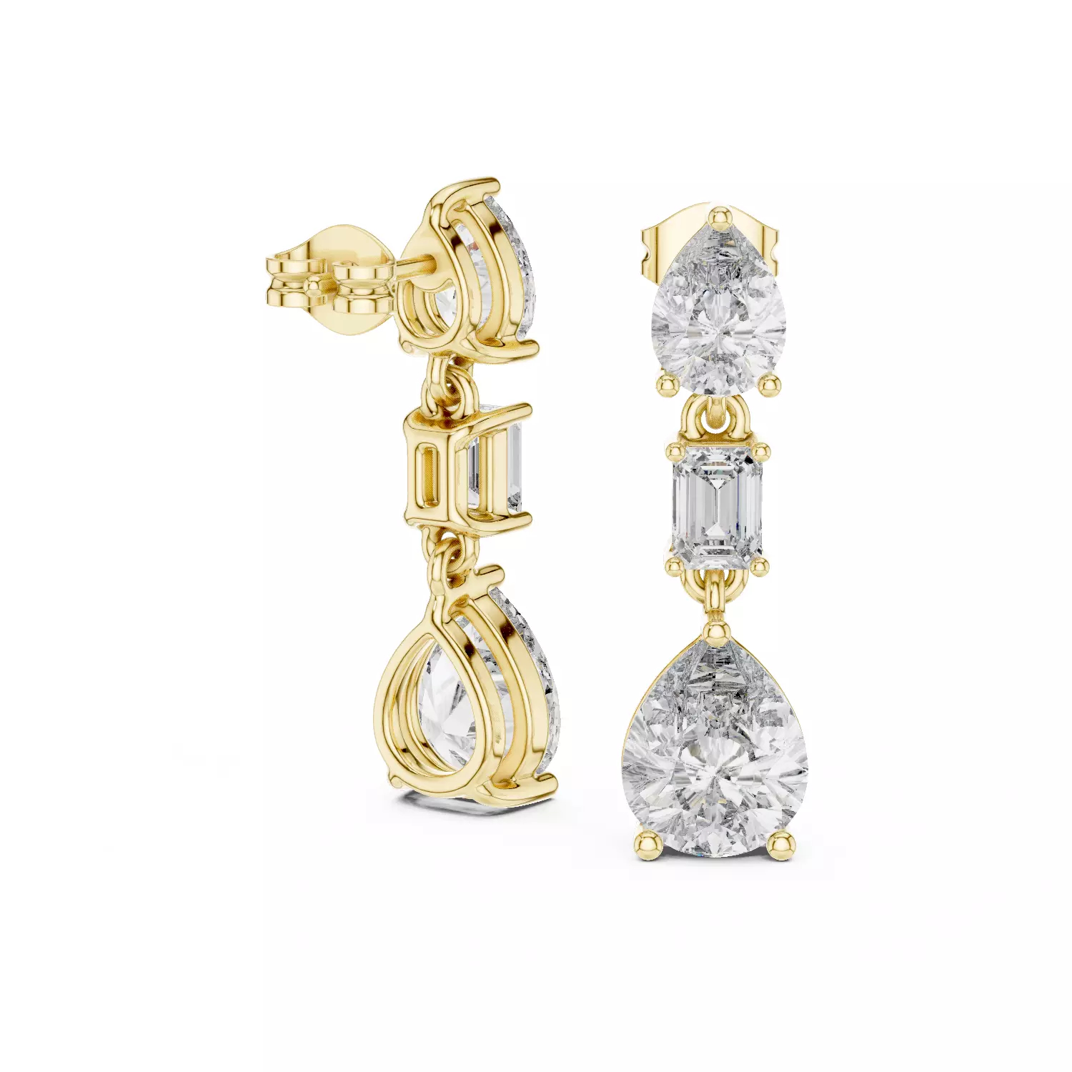 Pear Diamond drops 3dm stl renders 360 Animation Videos 3D print model_11