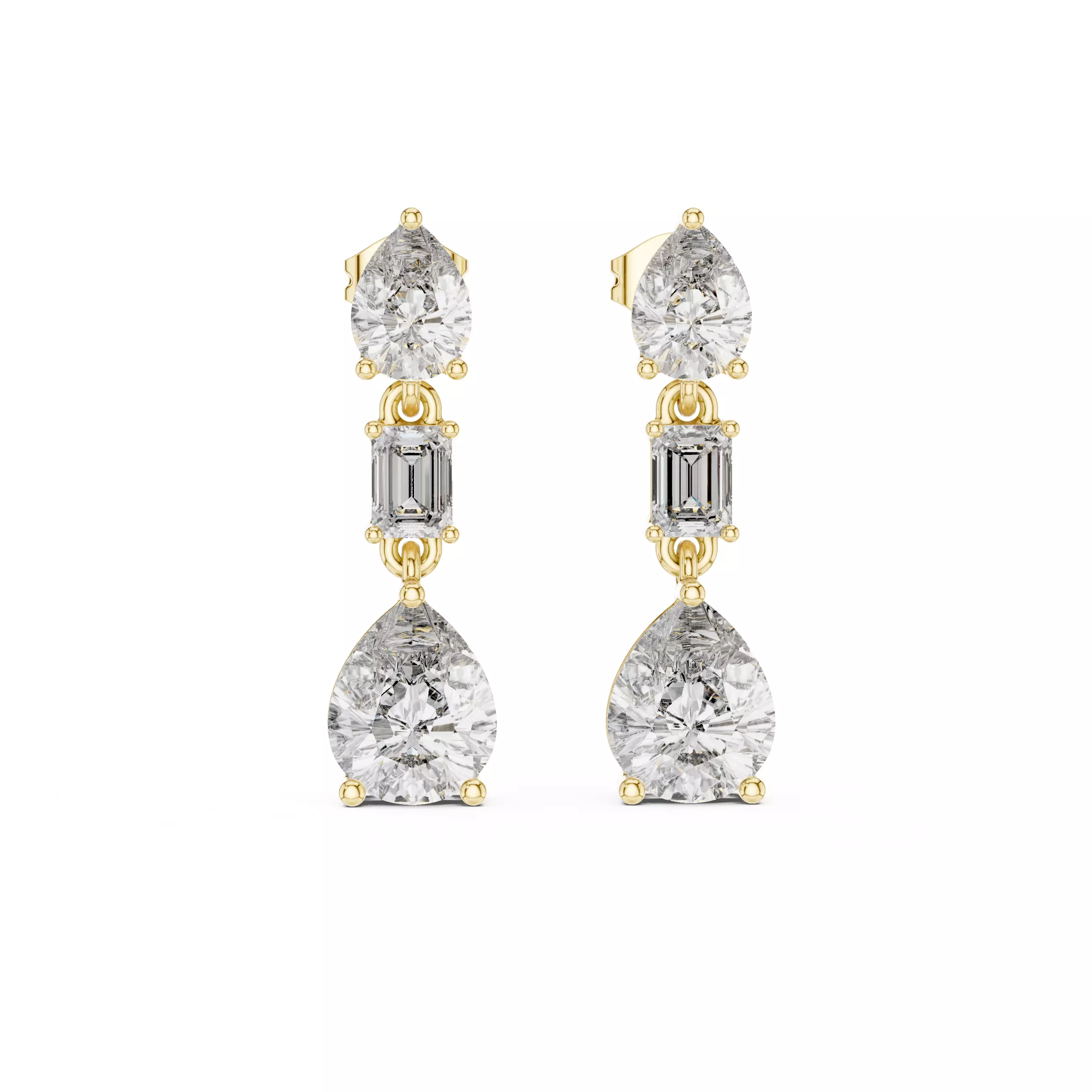 Pear Diamond drops 3dm stl renders 360 Animation Videos 3D print model_8