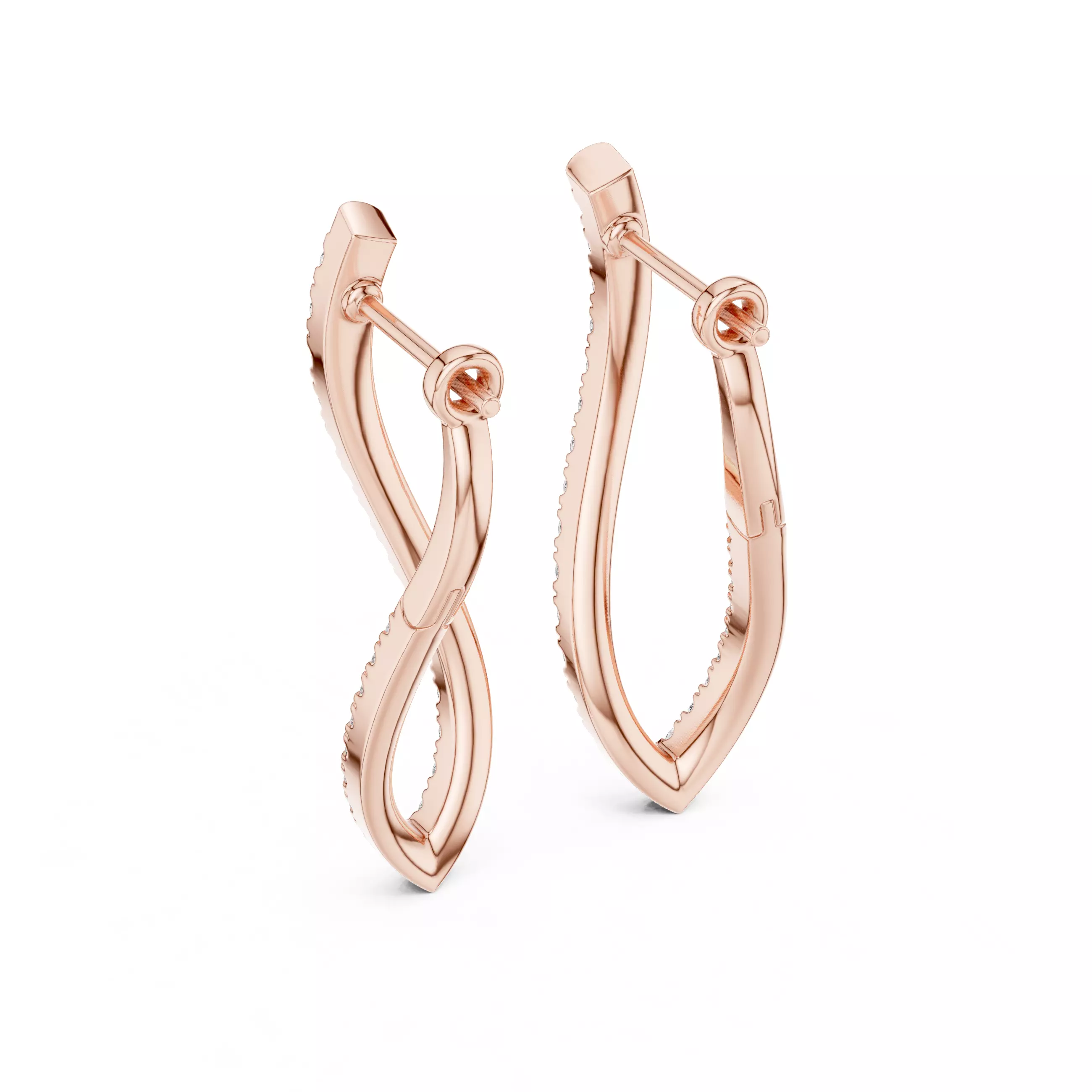 Diamond Hoops 3dm stl renders 360 Animation Videos 3D print model_1