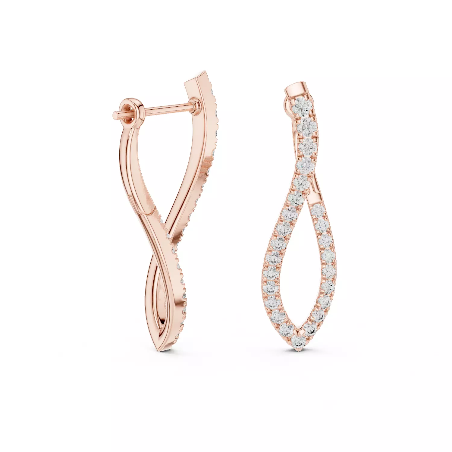 Diamond Hoops 3dm stl renders 360 Animation Videos 3D print model_9