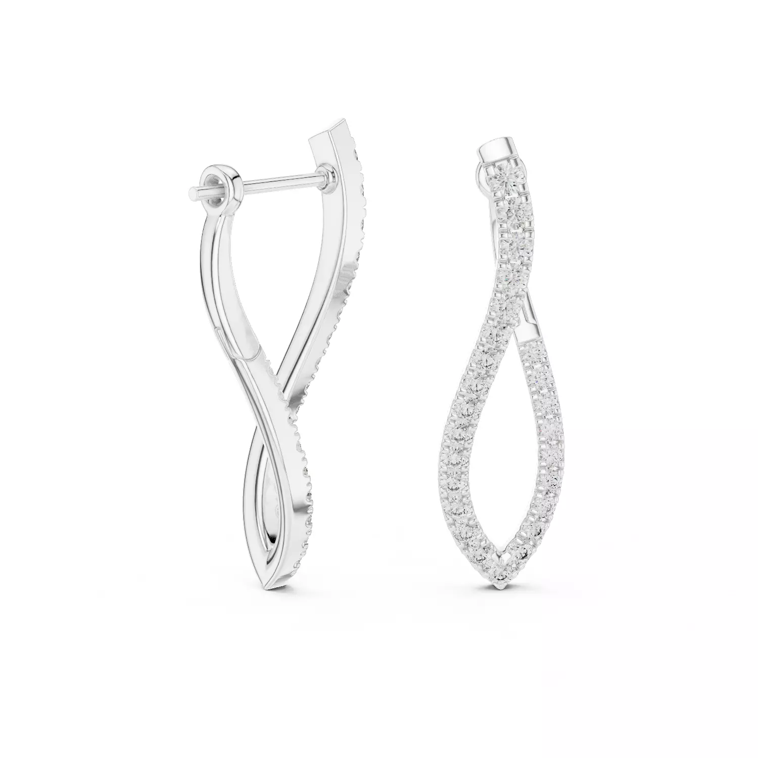 Diamond Hoops 3dm stl renders 360 Animation Videos 3D print model_10