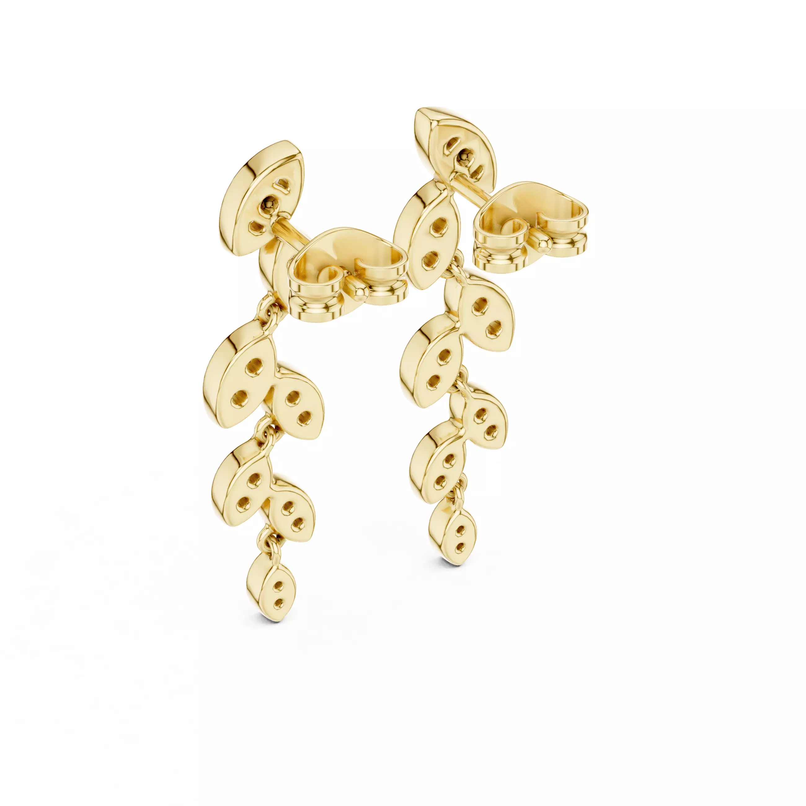 Leaf Vine Diamond drops 3dm stl renders 360 Animation Videos 3D print model_7